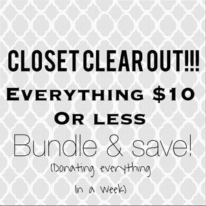 CLOSET CLEAR OUT !!!!! <$10